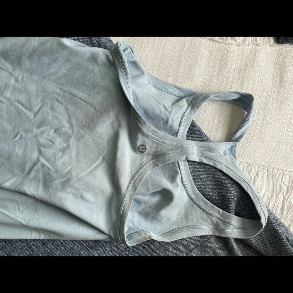 LuluLemon Lulu Lemon Cool Racerback Tank Baby Blue